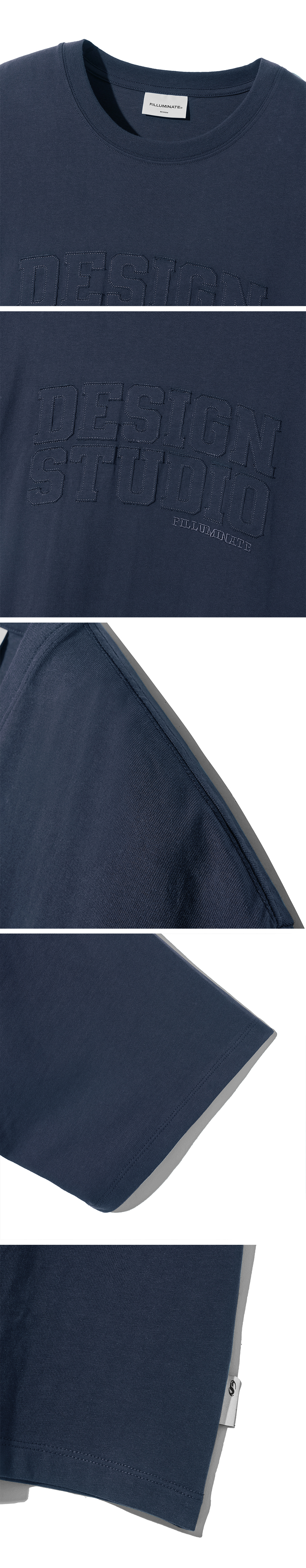 Applique Studio T-shirt-Navy - F.ILLUMINATE