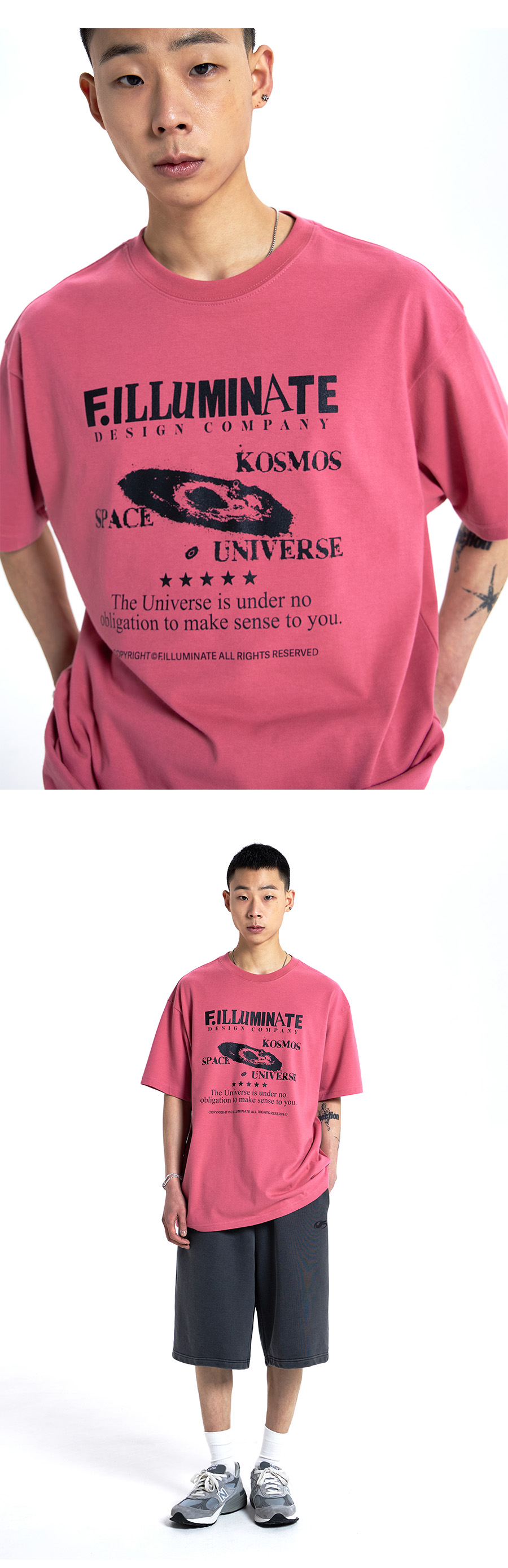 Tシャツ・カットソー [FILLUMINATE] Space Graphic T-Shirt MUSINSA | FILLUMINATE Space Graphics Round T-shirt-3Color