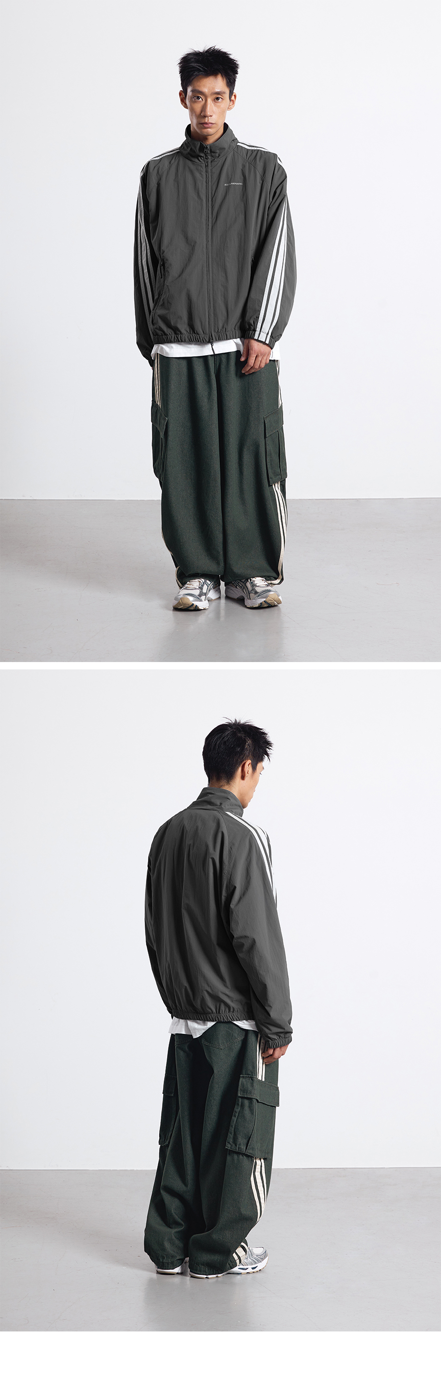 mazume ウィンドブレーカー Block Track Wind Breaker-Charcoal | ファッション通販サイト NUGU
