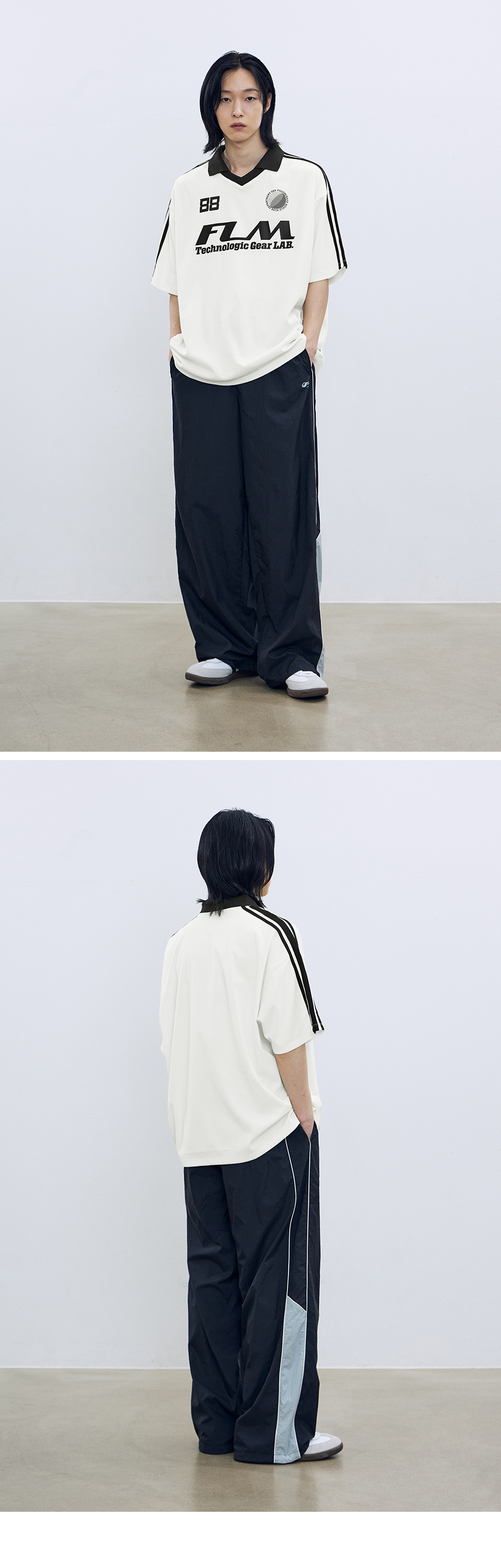 F.ILLUMINATEのFLM Big Logo Jersey T-Shirt 全2色 FLM Big Logo Jersey T-shirt-White - F.ILLUMINATE