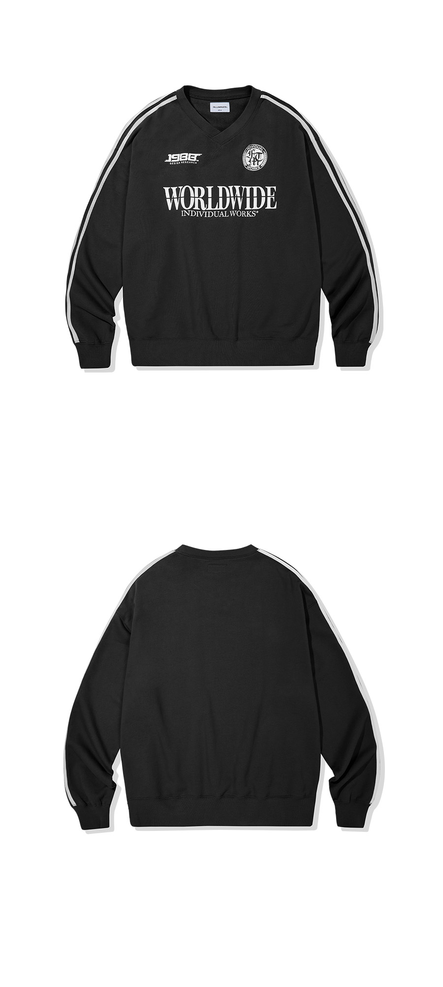スウェット・トレーナー F.ILLUMINATE World Wide Track Sweatshirt 4FT1555 World Wide Track Sweatshirt-Black - F.ILLUMINATE