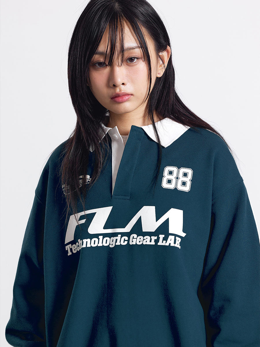 F.ILLUMINATEのFLM Stitch Logo Sweatshirt 全2色 FLM Big Logo Sweat Shirt-Blue - F.ILLUMINATE
