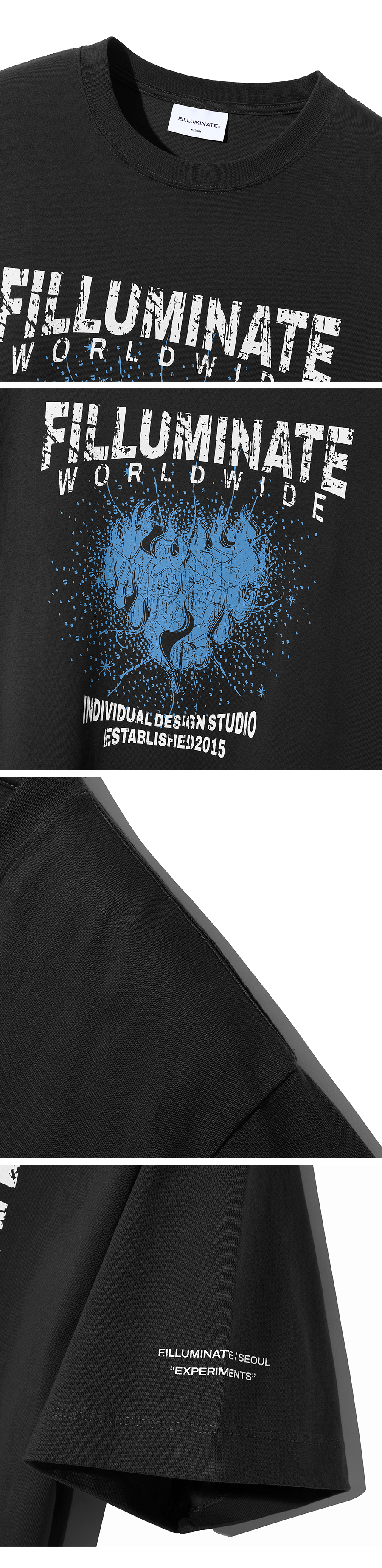Tシャツ・カットソー [FILLUMINATE] Burning Heart T-shirt Burning Heart T-Shirt-Brown - F.ILLUMINATE