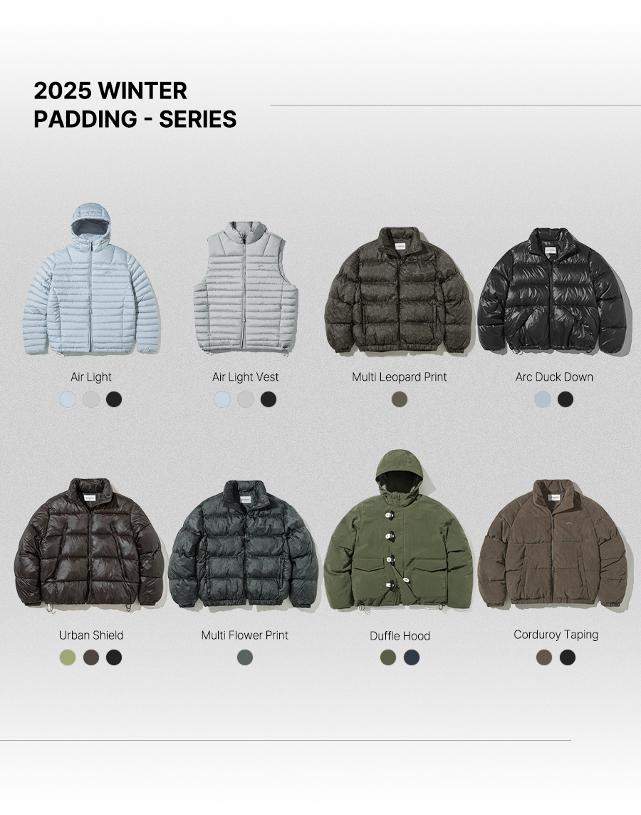 MUSINSA | FILLUMINATE RDS Arc Duck Down Padding - Gray