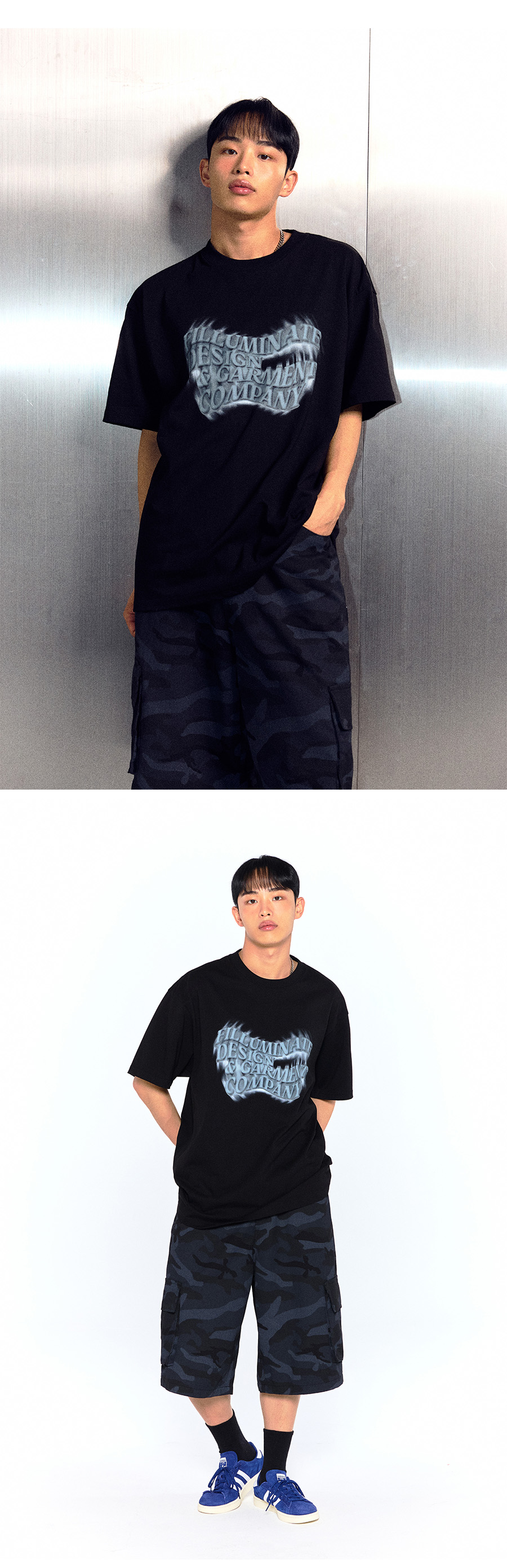 ★人気★【FILLUMINATE】★DTP FLM Garment Round T-Shir.t★ MUSINSA | FILLUMINATE DTP FLM Garment Round T-Shirt - Black