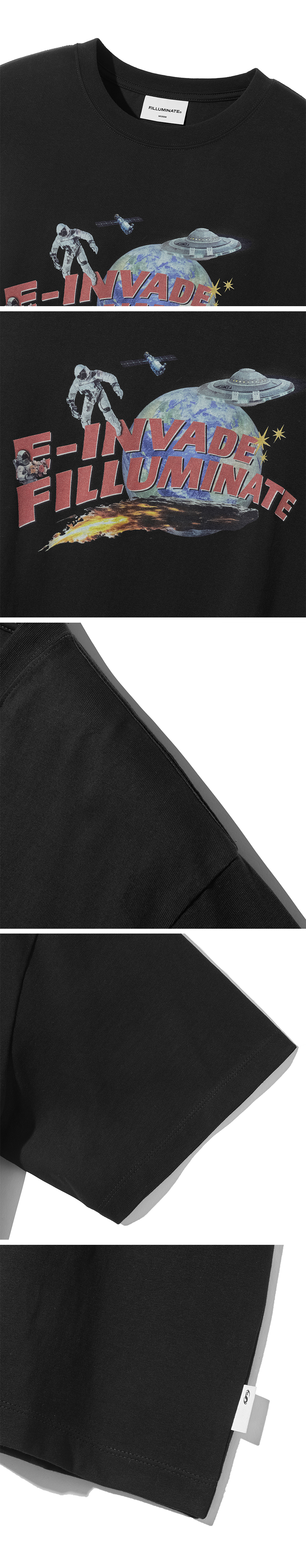 Space Graphic T-Shirt-Black - F.ILLUMINATE