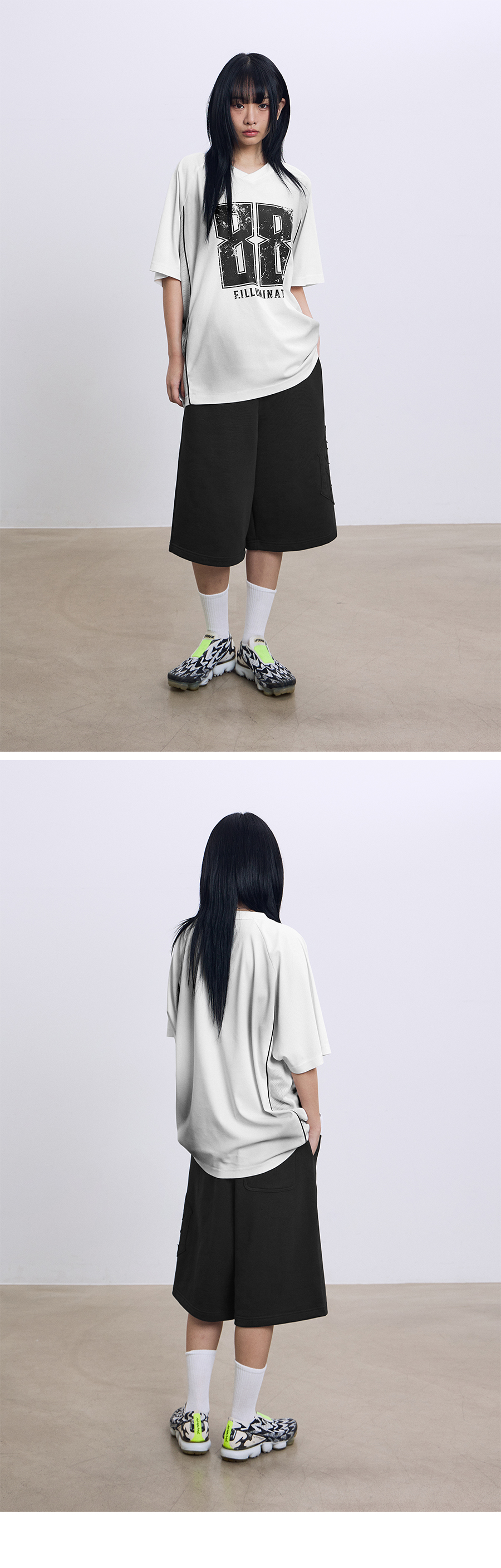 MUSINSA | FILLUMINATE 88 Spray Jersey T-Shirt-White