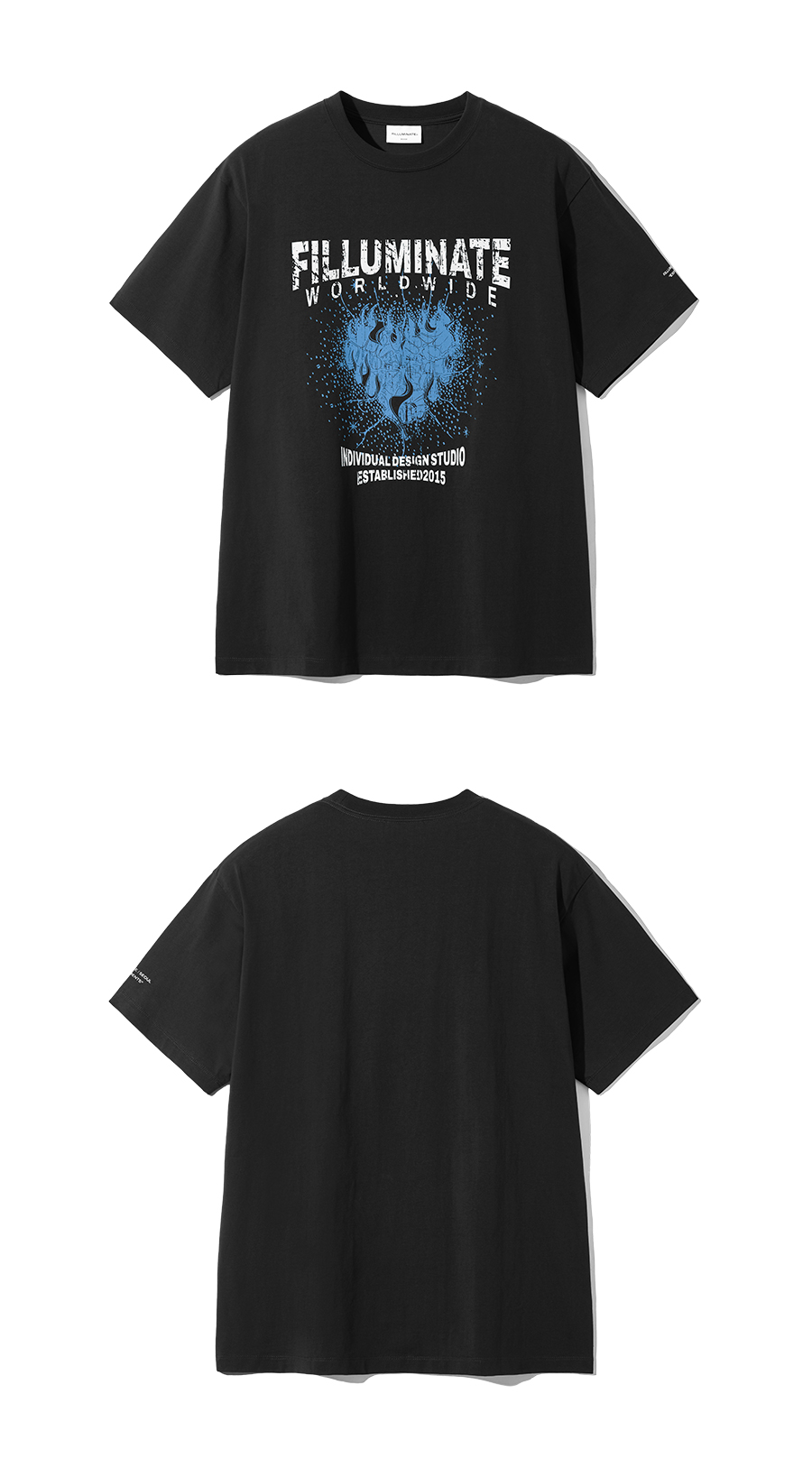 Tシャツ・カットソー [FILLUMINATE] Burning Heart T-shirt Burning Heart T-Shirt-Black - F.ILLUMINATE