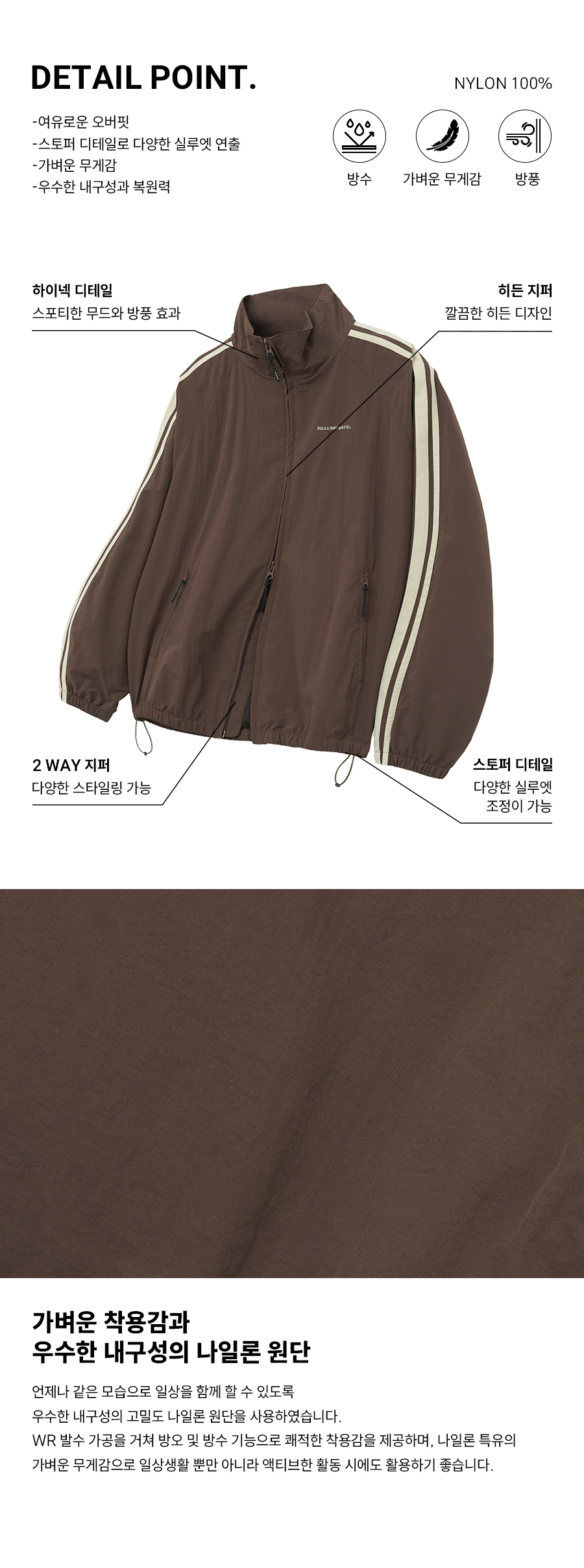Block Track Wind Breaker-Charcoal | ファッション通販サイト NUGU