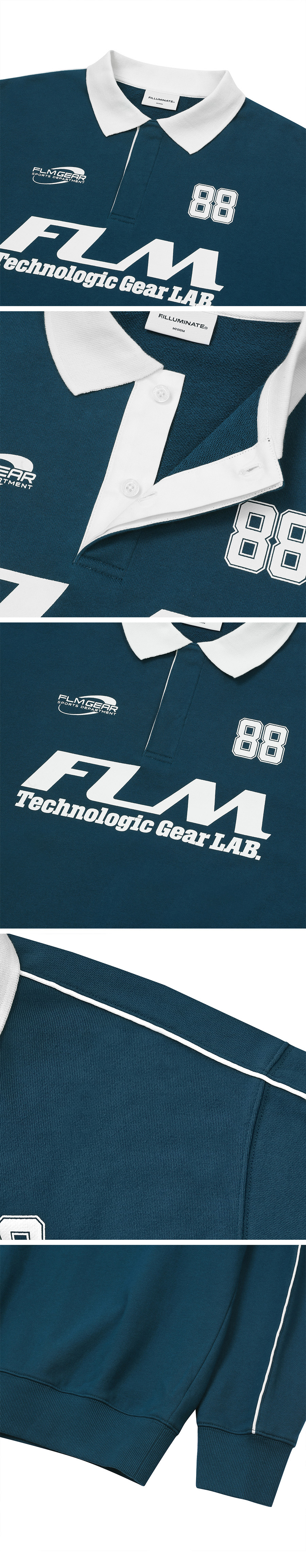 F.ILLUMINATEのFLM Stitch Logo Sweatshirt 全2色 FLM Big Logo Sweat Shirt-Blue - F.ILLUMINATE