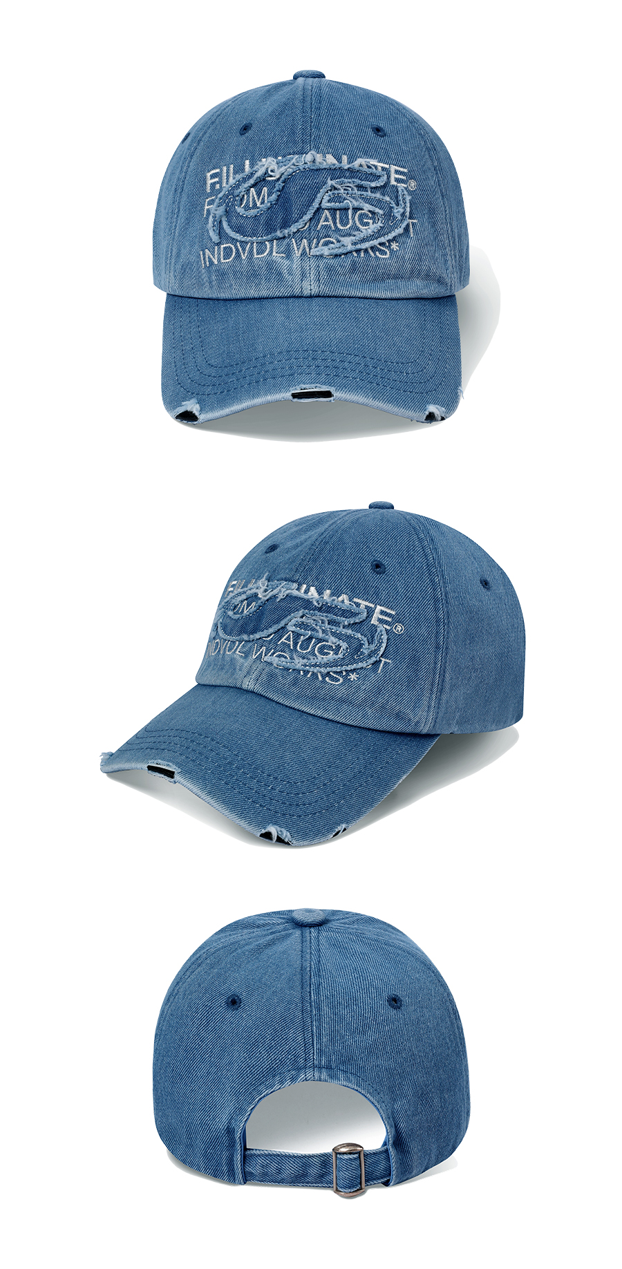 [FILLUMINATE] SYMBOL LOGO WASHED DENIM BALL CAP キャップ FILLUMINATE] SYMBOL LOGO WASHED DENIM BALL CAP キャップ