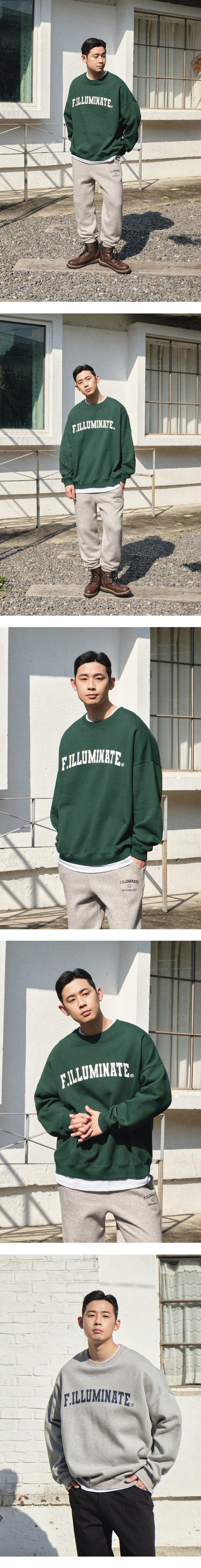 F.ILLUMINATEのOverfit Arch Logo Sweat Shirt 全7色 F.ILLUMINATEのOverfit Arch Logo Sweat Shirt 全7色 (F