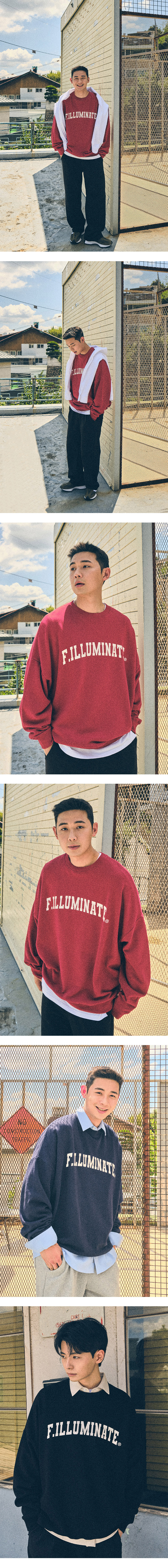 F.ILLUMINATEのOverfit Arch Logo Sweat Shirt 全7色 F.ILLUMINATEのOverfit Arch Logo Sweat Shirt 全7色 (F