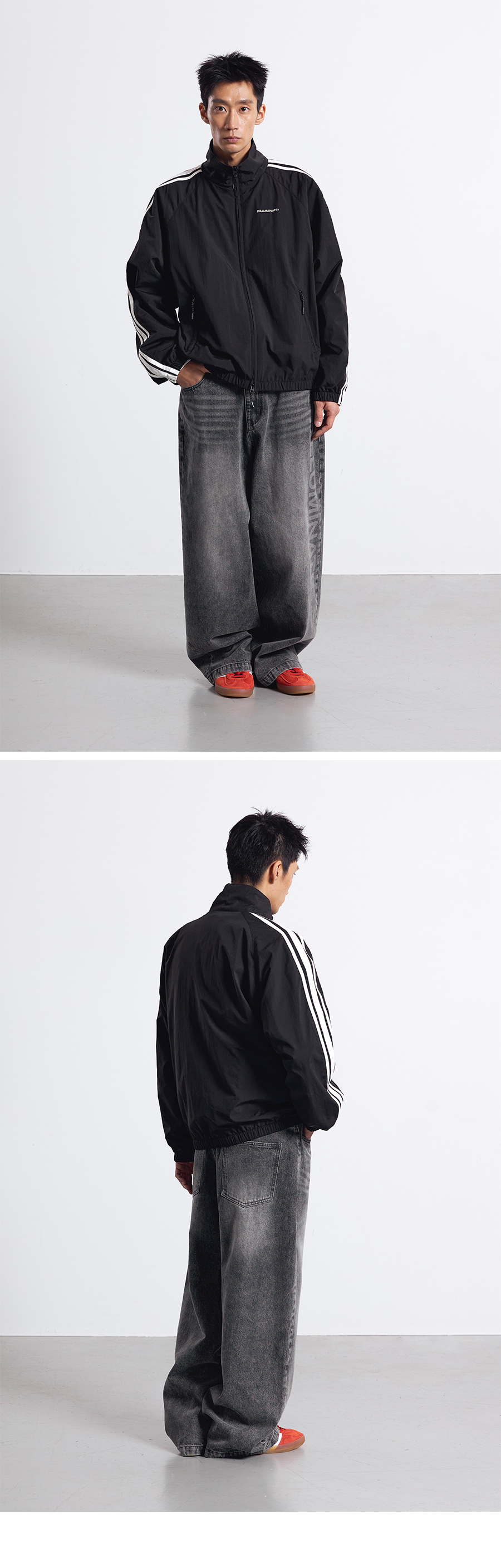 Block Track Wind Breaker-Black | ファッション通販サイト NUGU
