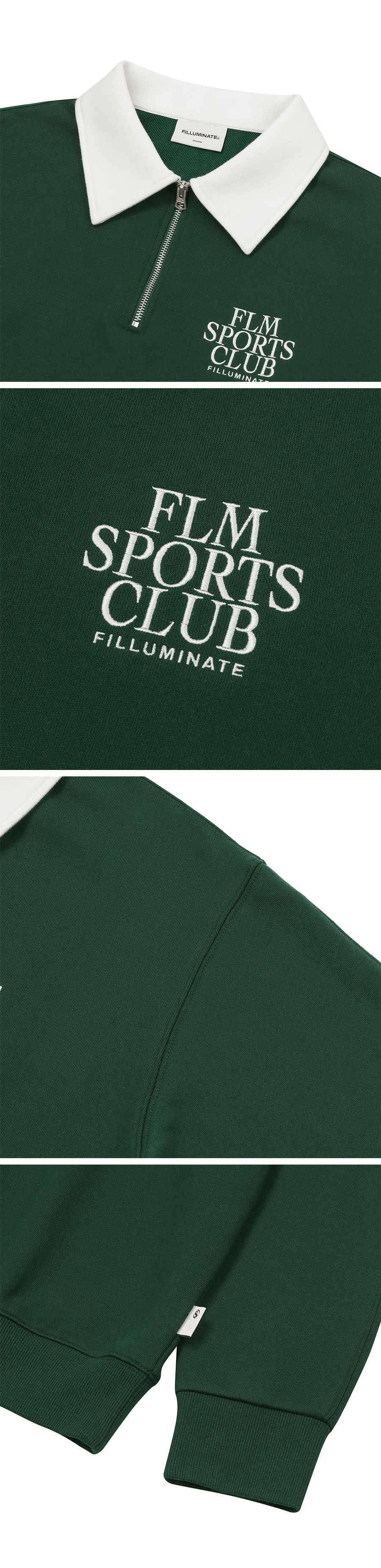 FLM Sports Club Sweat Shirt-Dark Green - F.ILLUMINATE