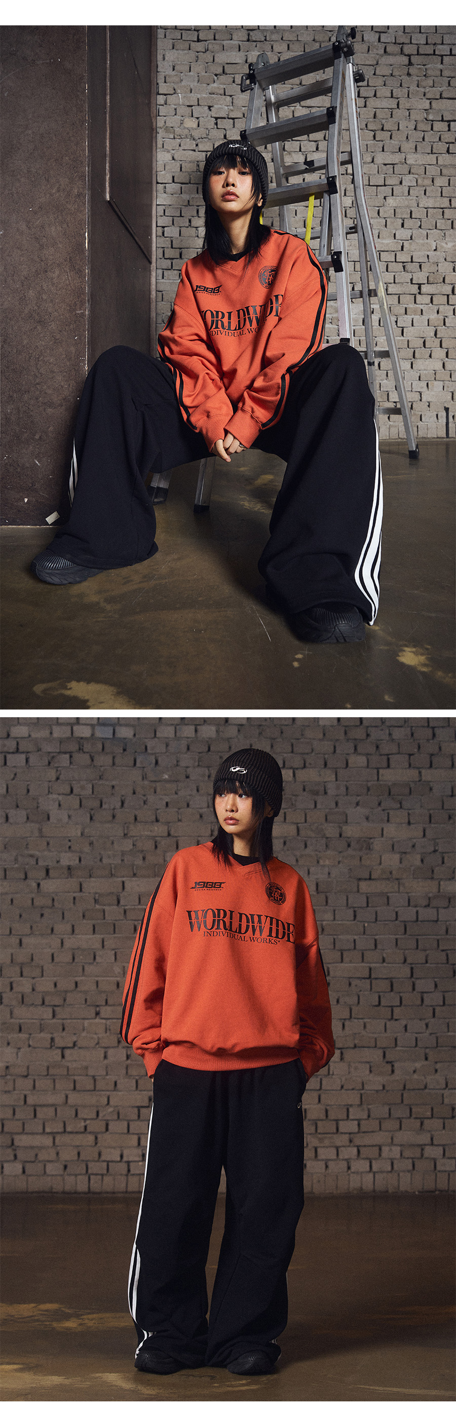 スウェット・トレーナー F.ILLUMINATE World Wide Track Sweatshirt 4FT1555 F.ILLUMINATEのOverfit Arch Logo Sweat Shirt 全7色 (F